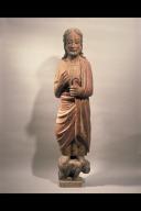 statue (petite-nature) : Saint piétinant un monstre