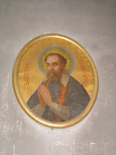 paire de tableaux et de leurs cadres formant pendant : saint Charles Borromée, saint François de Sales