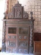 clôture des fonts baptismaux (portes) : le Baptême du Christ