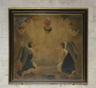 tableau : Anges en adoration devant le Coeur Sacré de Jésus