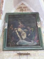 tableau et son cadre : Vierge de Pitié en présence de saint Gui et saint Ferréol