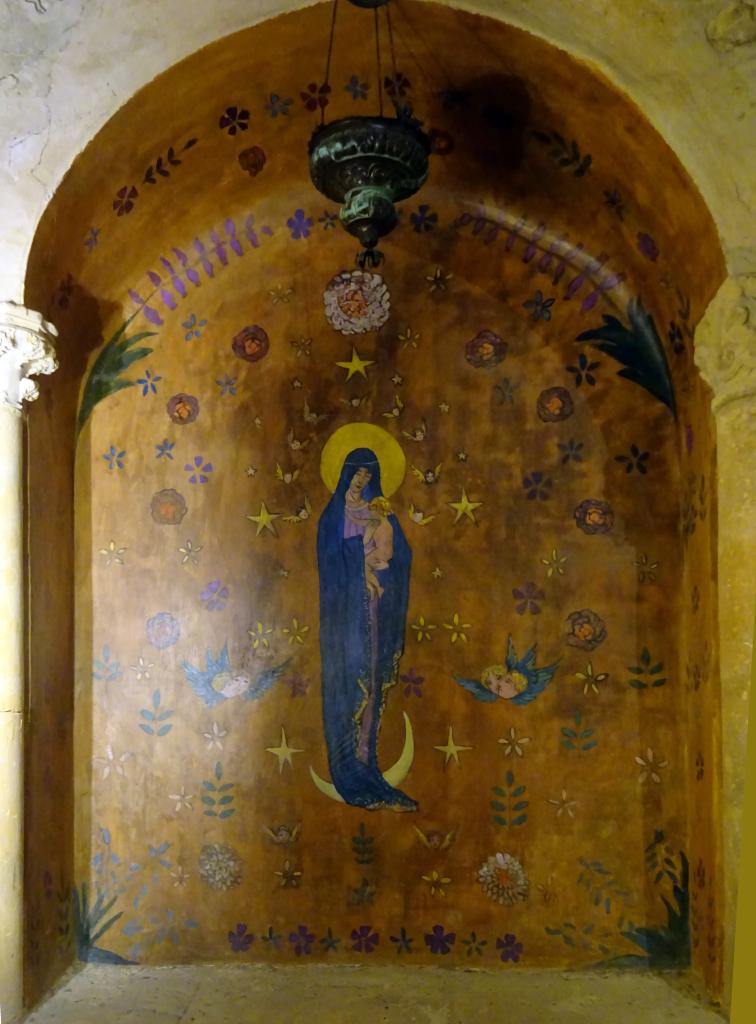 Peinture monumentale : Vierge à l'Enfant
