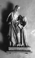 groupe sculpté (petite nature) : Education de la Vierge