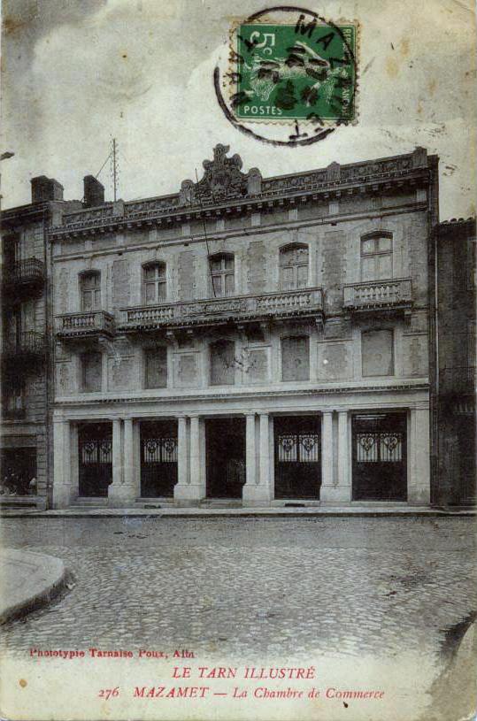 Hôtel de la chambre de commerce de Mazamet , banque