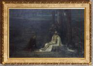 tableau et son cadre : le Christ pleuré par les Saintes Femmes, Déploration