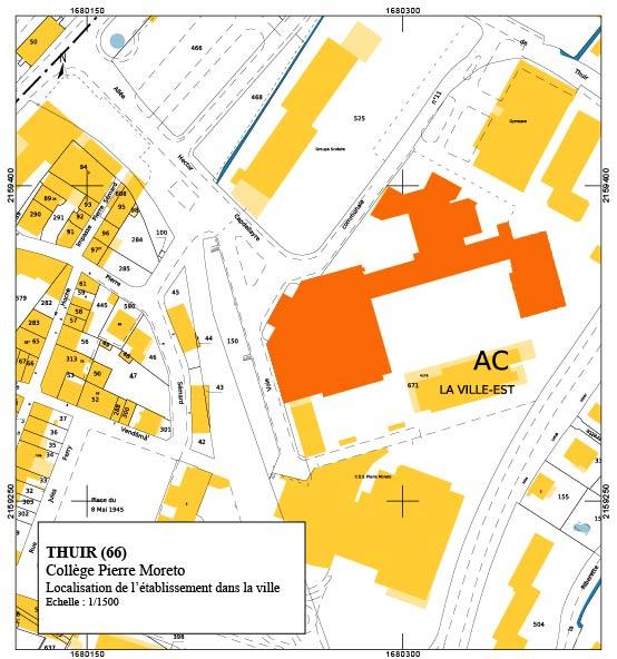 Localisation de l'édifice sur le plan cadastral