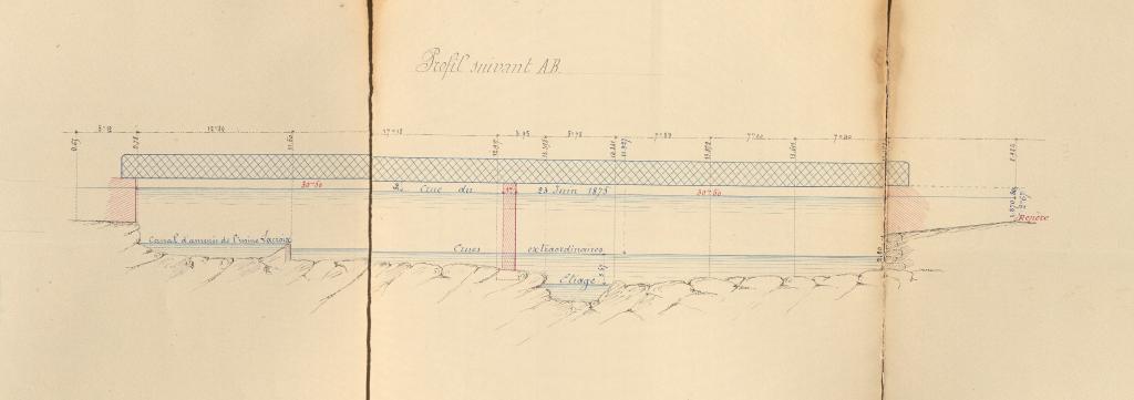 Ancienne passerelle métallique de la société Lacroix (Riz-Lacroix)