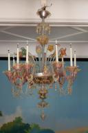 Lustre à 10 feux en verre de Murano