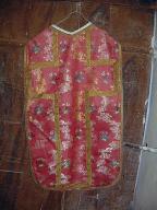 chasuble, étole de clerc, manipule, bourse de corporal, voile de calice : ornement rouge 1