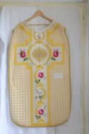 chasuble, étole de clerc, manipule, bourse de corporal, voile de calice : ornement blanc 5