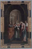 Ensemble de six tableaux (scènes de la vie de la Vierge)