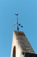 girouette : Coq et fleurs