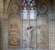 Peintures monumentales de la 2e chapelle nord, cycle de saint Étienne.
