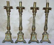 six chandeliers d'autel