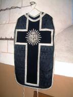 chasuble, étole de clerc, manipule, voile de calice : ornement noir 2
