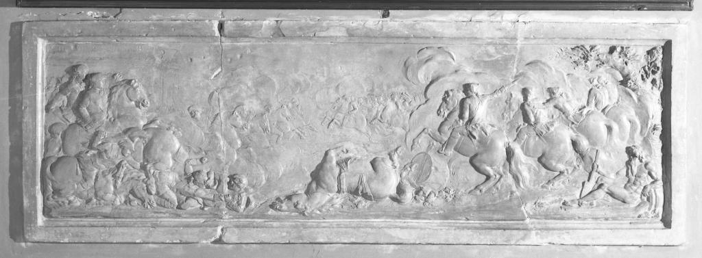 bas-relief : la Mort du chevalier d'Assas à Clostercamp