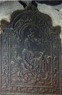 Plaque de cheminée avec figure à l'Antique : Héra
