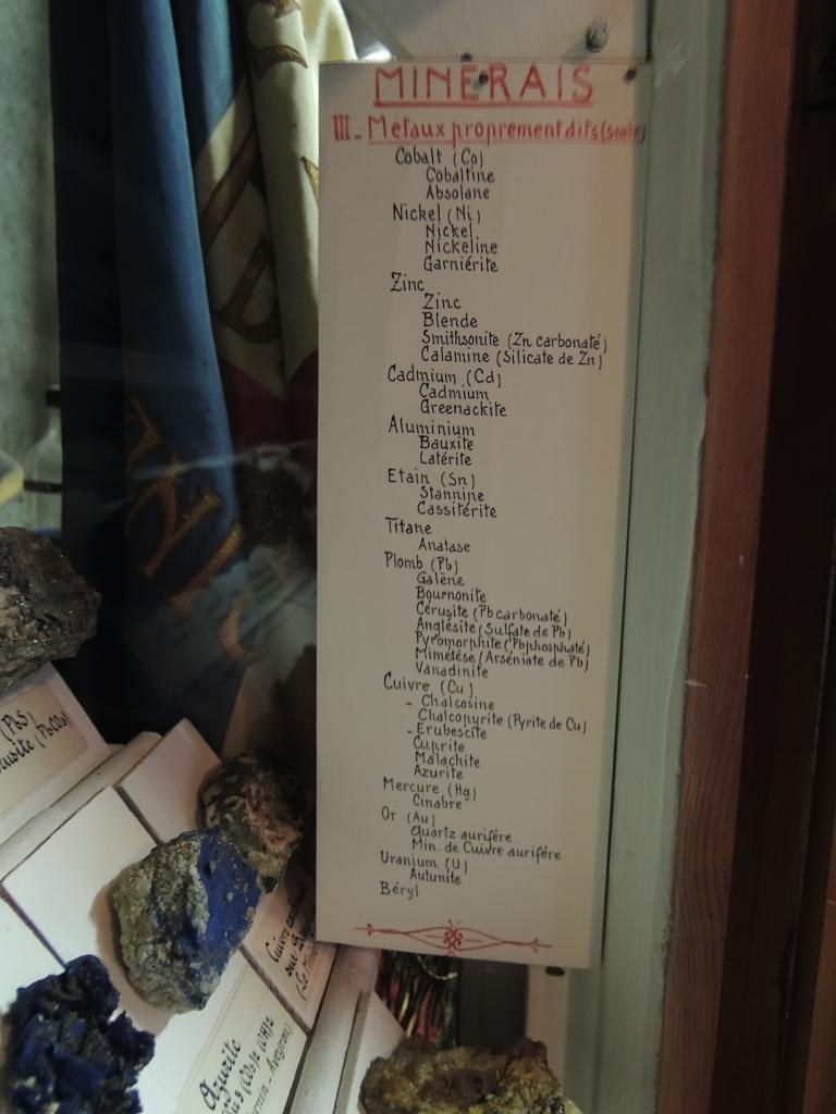 collection de minéralogie