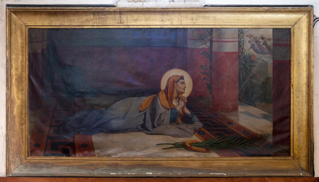 tableau : Apparition des vertus théologales à sainte Sophie