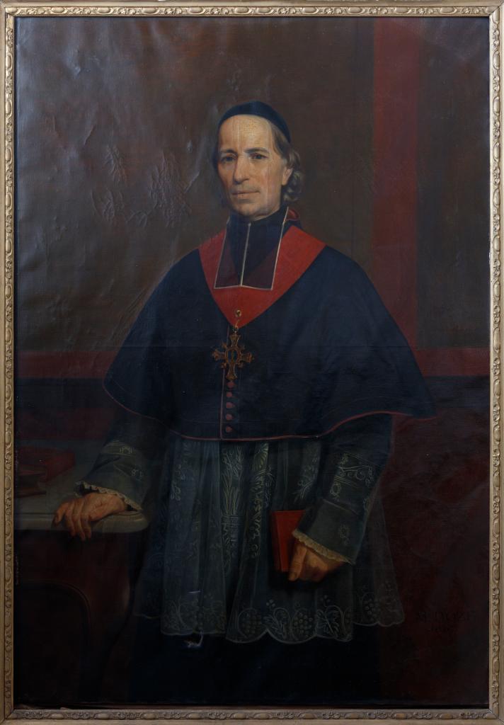 tableau et son cadre : portrait présumé du chanoine Guiméty