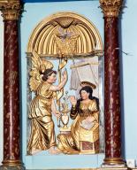 ensemble de 2 reliefs : Annonciation, Visitation