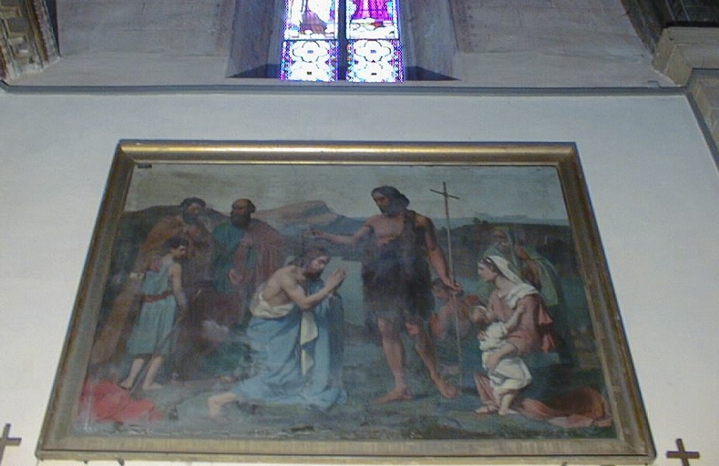 tableau et son cadre : Le Baptême du Christ