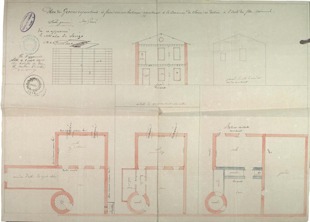 maison devenue par la suite caserne puis école de filles et atelier d'ébénisterie Metge