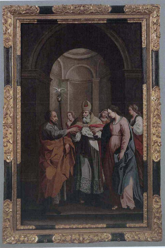 Ensemble de six tableaux (scènes de la vie de la Vierge)