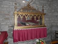 châsse de procession et statue : Sainte Catherine