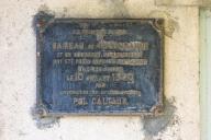 plaque commémorative de la fondation de la cité-jardin de Fontgrande