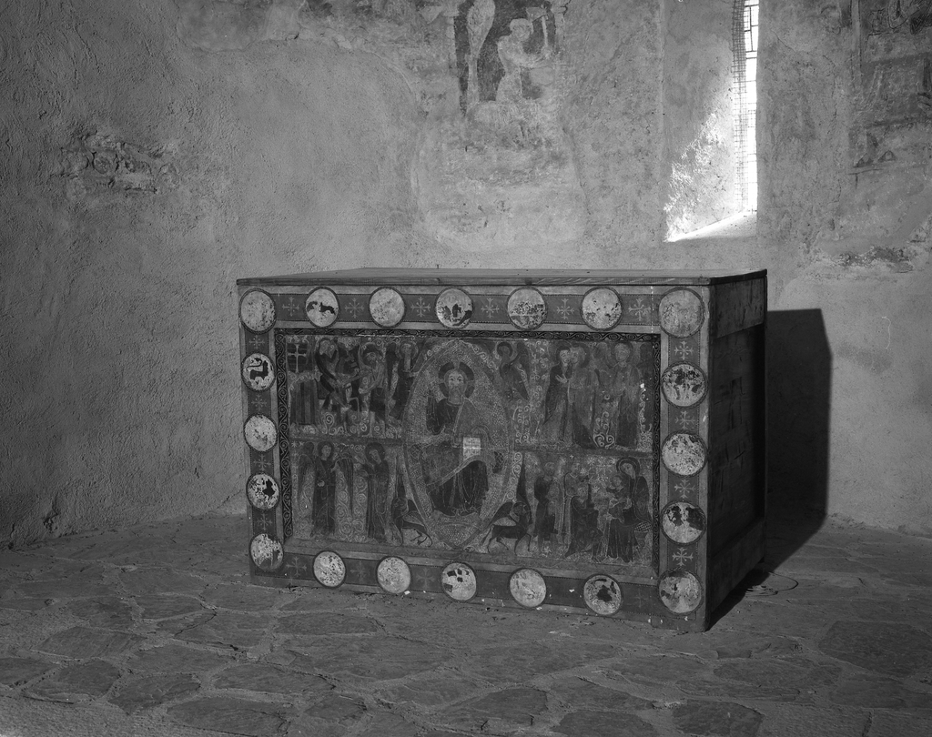 Devant d'autel : Christ en gloire (le), l'Annonciation, la Visitation, l'Adoration des Mages