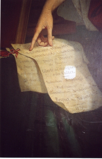 tableau et son cadre : Allégorie de la République