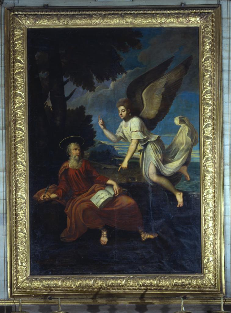 tableau du maître-autel : Saint-Mathieu (ex saint Jean à Patmos)
