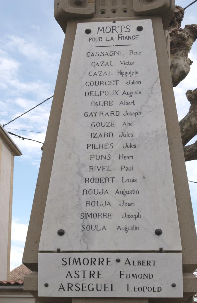 monument aux morts de la guerre de 1914- 1918 et de la guerre de 1939-1945