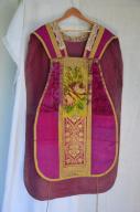 chasuble , étole de clerc , bourse de corporal : ornement violet 4