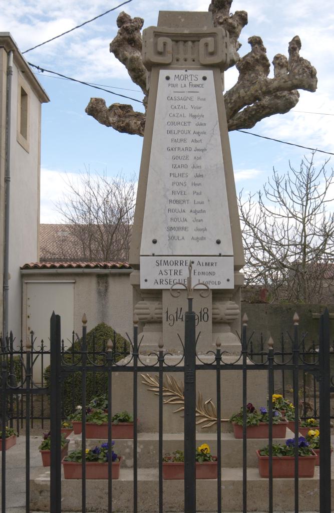 monument aux morts de la guerre de 1914- 1918 et de la guerre de 1939-1945
