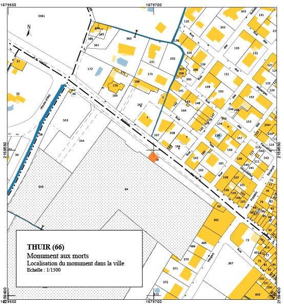 Localisation de l'édifice sur le plan cadastral