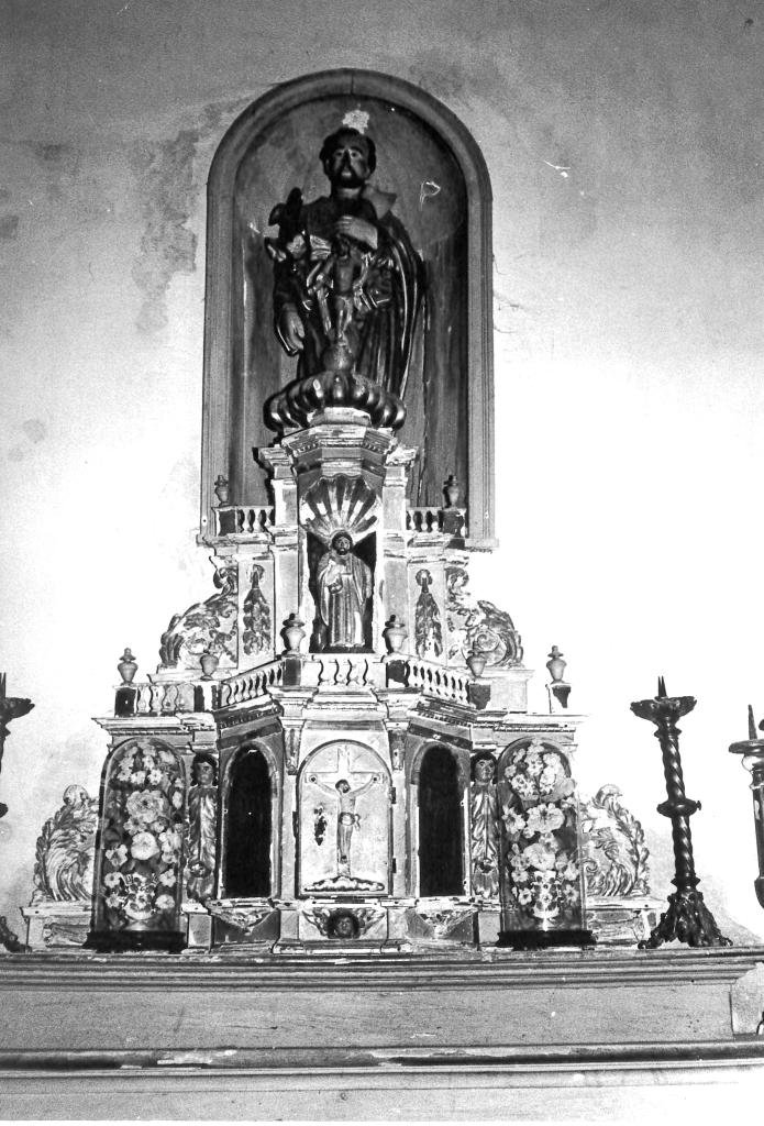 ensemble de l'autel secondaire de saint Joseph (autel tombeau, gradin d'autel, tabernacle à ailes et dais d'exposition)