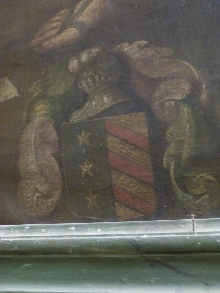 tableau et son cadre : Vierge de Pitié en présence de saint Gui et saint Ferréol