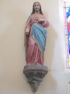 console, statue (petite nature) : Christ du sacré Coeur