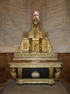 maître-autel (autel tombeau, tabernacle architecturé à ailes et exposition)