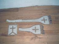 chasuble, étole de clerc, manipule, bourse de corporal, voile de calice : ornement blanc 2