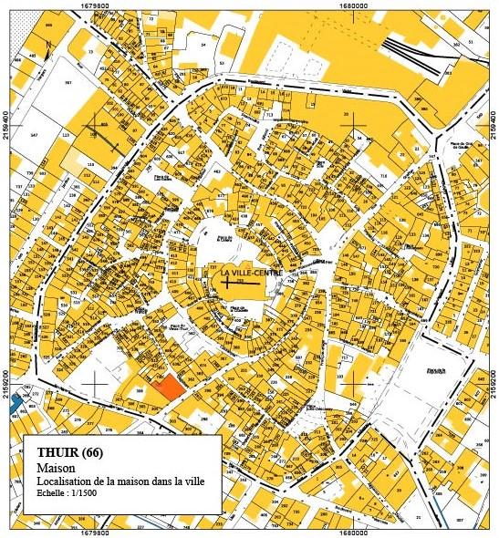 Localisation de l'édifice sur le plan cadastral
