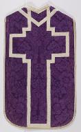Ornement liturgique réversible violet/or