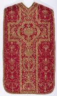 ornement liturgique catholique réversible rouge/blanc avec chape (n° 1)