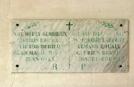 plaque commémorative des morts de la guerre de 1914-1918