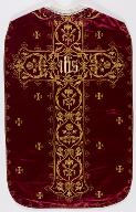 ornement liturgique catholique rouge