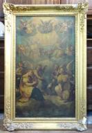 tableau : Anges musiciens autour de saint Cécile