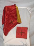 voile de calice et bourse de corporal (ornement rouge)