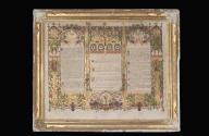 ensemble de 3 canons d'autel, et de leurs cadres, de style néo-gothique : Christ en croix, Anges musiciens